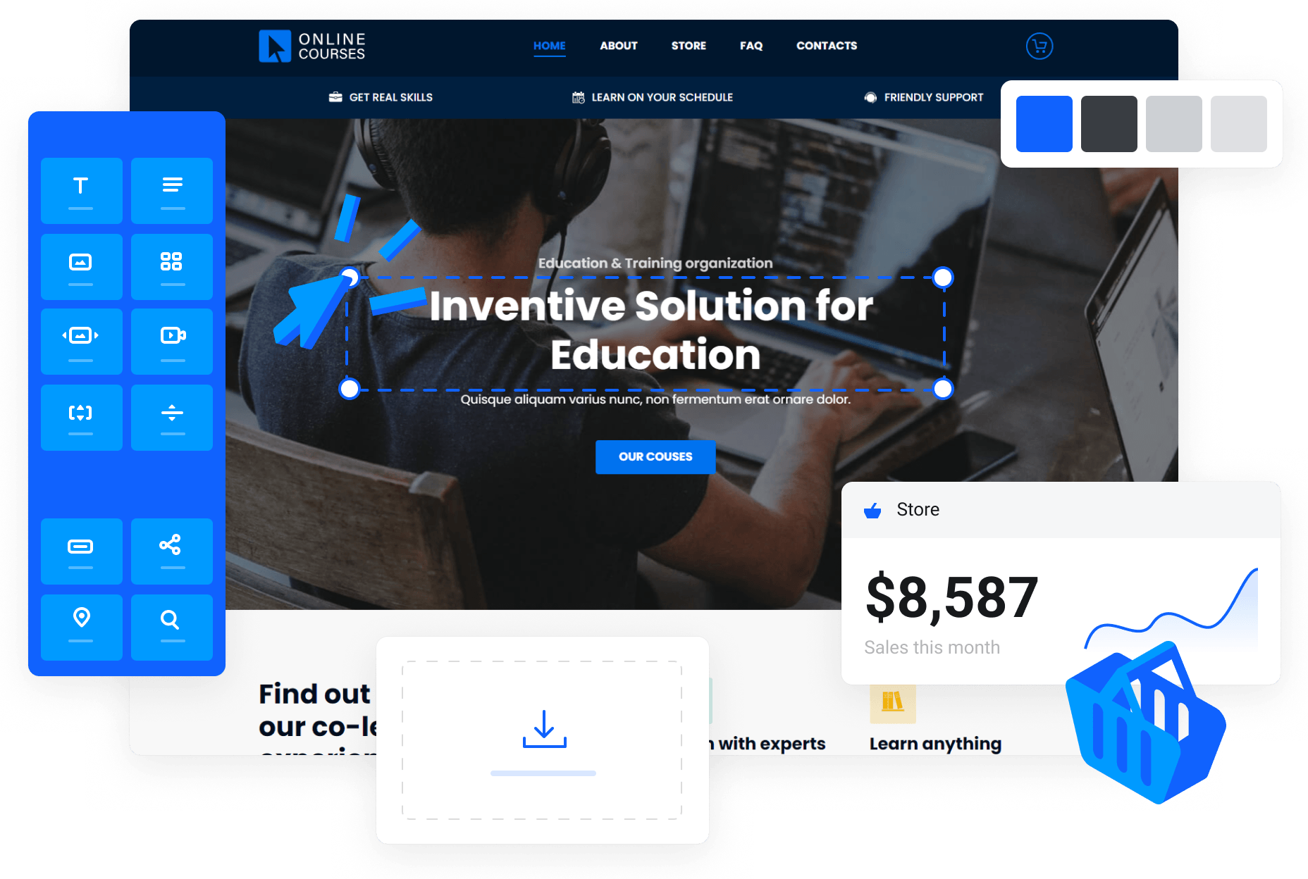 AI SiteJet website builder interface